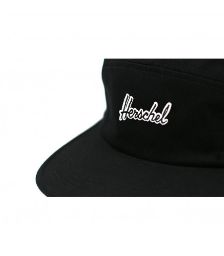 Herschel black 5 panel cap